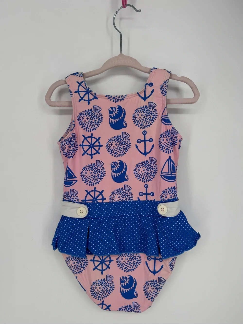 TBBC Bridgehampton Bathing Suit 3T Wilmington Waters Rockefeller Royal Micro Dot